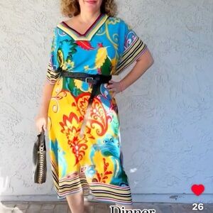 Vibrant Multicolor Kaftan